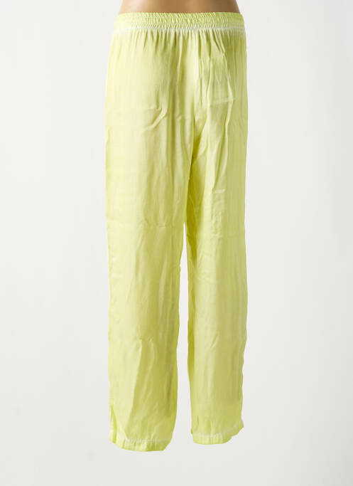 Pantalon droit taille élastique taille normale jaune SEMIOLOGY femme