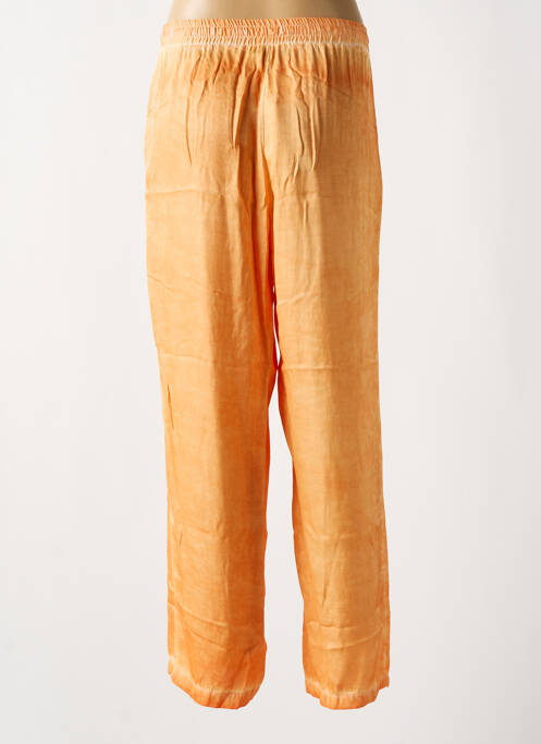 Pantalon droit orange SEMIOLOGY pour femme