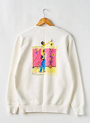 Sweat-shirt tissage jersey manches longues blanc DAILY PAPER femme