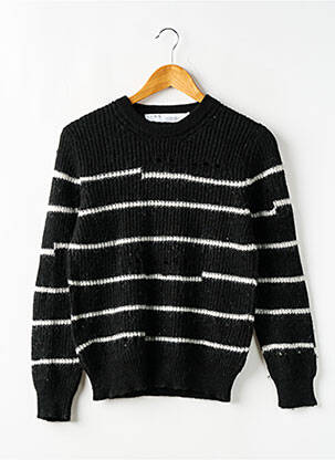 Pull maille ajourée manches longues noir IRO femme