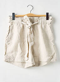 Short taille élastique taille haute beige MANGO femme