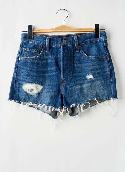 Short tissage denim taille haute bleu LEVIS femme