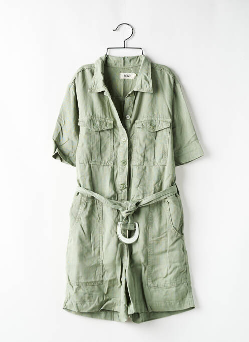 Combishort vert REIKO pour femme
