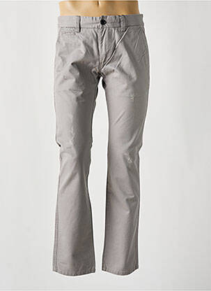 Pantalon slim fermeture zippée sous rabat boutonné gris SELECTED homme