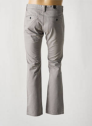 Pantalon slim fermeture zippée sous rabat boutonné gris SELECTED homme