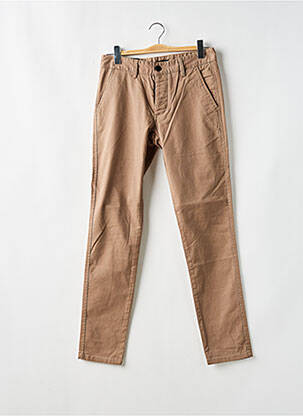 Jeans coupe slim fermeture boutonnée sur le devant taille normale beige SELECTED homme