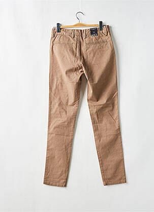 Jeans coupe slim fermeture boutonnée sur le devant taille normale beige SELECTED homme