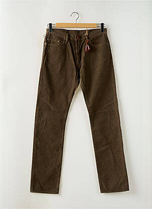 Pantalon slim tissage velours taille normale vert POLO JEANS COMPANY homme
