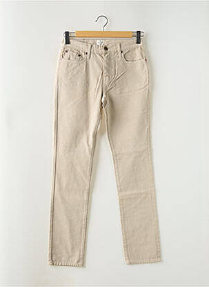Jeans coupe slim fermeture boutonnée sur le devant taille normale beige HARTFORD homme
