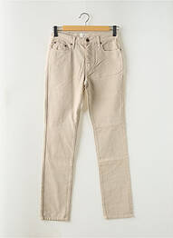 Jeans coupe slim fermeture boutonnée sur le devant taille normale beige HARTFORD homme