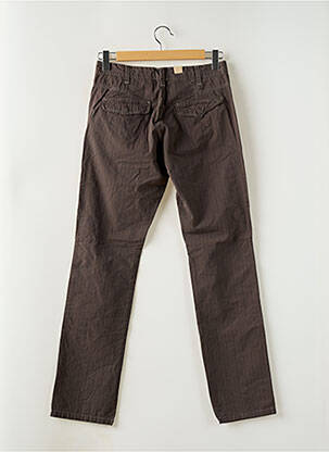 Pantalon slim tissage popeline taille normale marron SELECTED homme