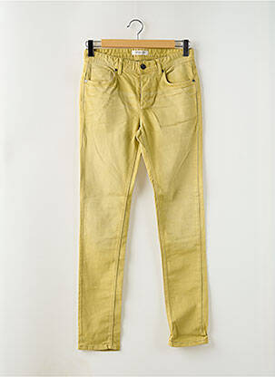 Jeans coupe slim fermeture boutonnée sur le devant taille basse jaune SELECTED homme