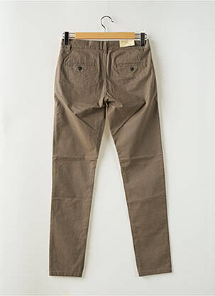 Pantalon chino stretch taille normale marron SELECTED homme