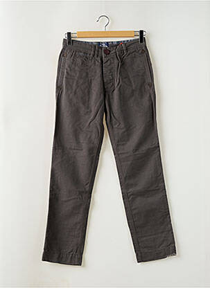 Pantalon chino tissage popeline taille normale gris SUPERDRY homme