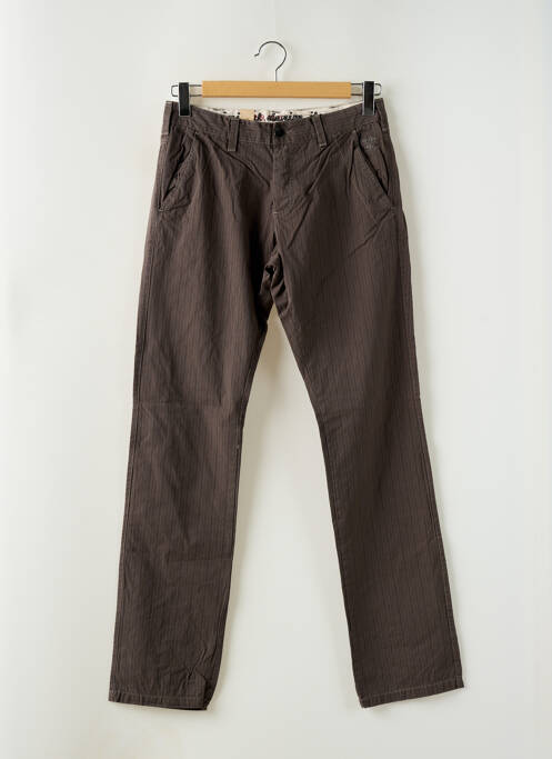 Pantalon slim marron SELECTED pour homme