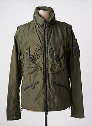 Imperméable finition intérieure doublée a capuche vert OUTHERE homme