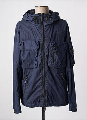 Imperméable finition intérieure doublée a capuche bleu OUTHERE homme