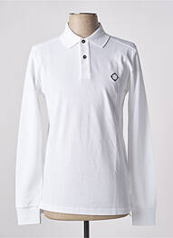 Polo manches longues manches longues blanc MA.STRUM homme