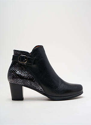 Bottines/boots tissage satiné talon de 4 à 6cm noir KARSTON femme