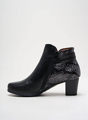 Bottines/boots tissage satiné talon de 4 à 6cm noir KARSTON femme