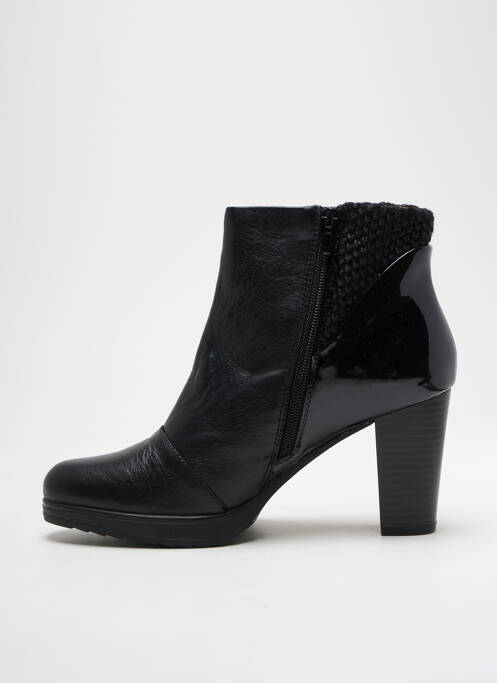 Bottines/boots cubain talon de 7 à 9cm noir KARSTON femme