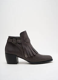 Bottines/boots matière lisse talon de 4 à 6cm marron GADEA femme