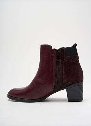 Bottines/boots matière lisse talon de 4 à 6cm violet MADISON femme