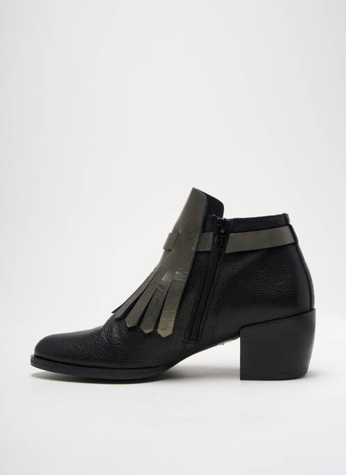 Bottines/boots tissage satiné talon de 4 à 6cm noir GADEA femme