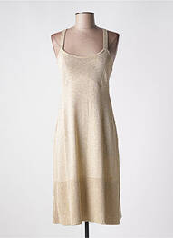 Robe pull coupe cintrée sans manche or GUESS femme