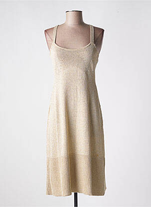 Robe pull coupe cintrée sans manche or GUESS femme