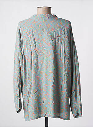 Blouse imprimé fantaisie manches longues bleu GENESIS femme