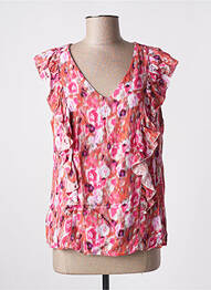 Blouse manches courtes manches courtes rose IMPREVU femme