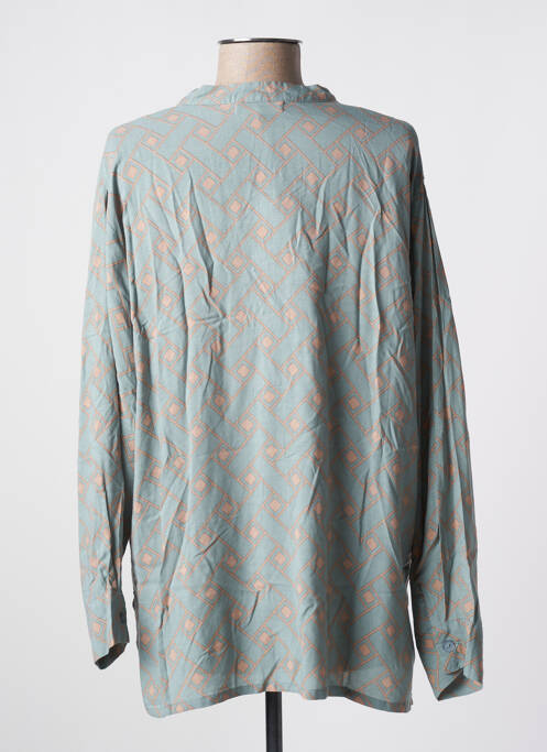 Blouse imprimé fantaisie manches longues bleu GENESIS femme