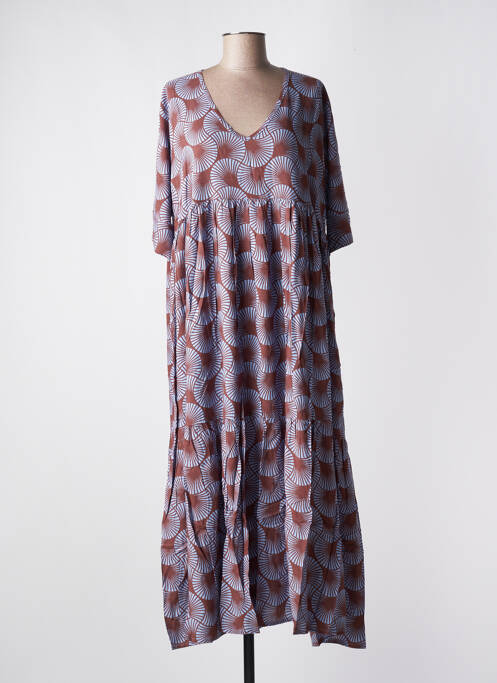 Robe longue marron GENESIS pour femme