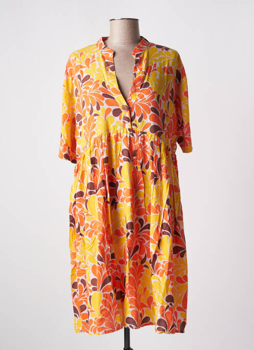 Robe mi-longue orange GENESIS pour femme