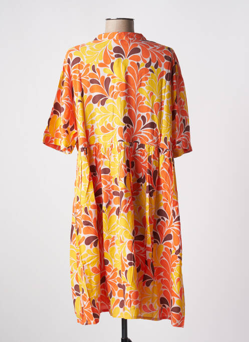 Robe mi-longue orange GENESIS pour femme