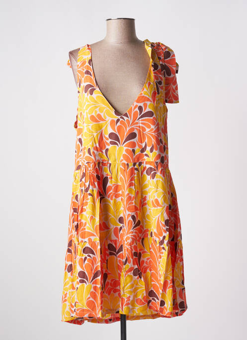 Robe mi-longue orange GENESIS pour femme