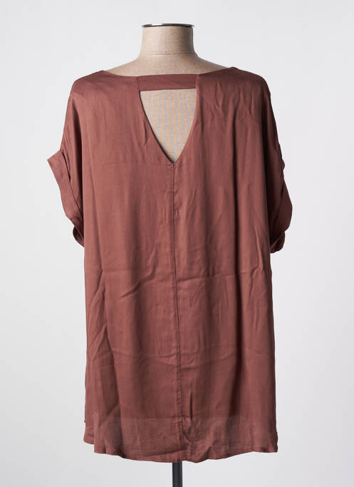 Tunique manches courtes marron GENESIS pour femme