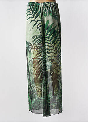 Pantalon large tissage crêpe taille normale vert GUESS femme