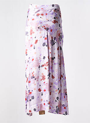 Jupe longue imprimé fantaisie violet IMPREVU femme