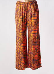 Pantalon flare taille élastique taille normale orange GENESIS femme