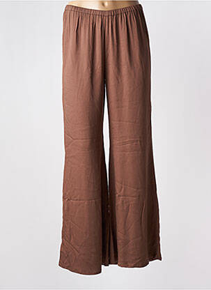 Pantalon flare taille élastique taille normale marron GENESIS femme