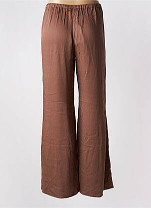 Pantalon flare taille élastique taille normale marron GENESIS femme