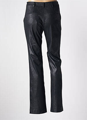 Pantalon chino fermeture zippée sous rabat boutonné taille normale noir GUESS femme