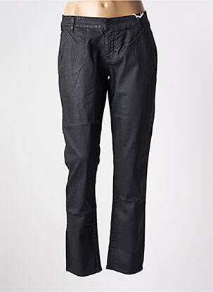 Jeans coupe droite stretch taille basse noir PLEASE femme