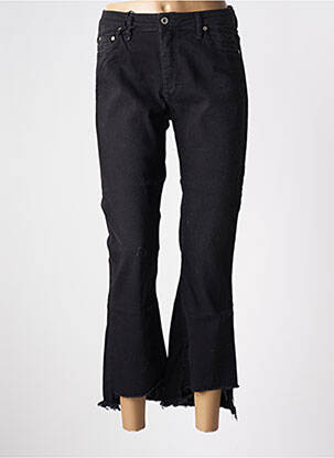 Jean coupe flare stretch taille haute noir PLEASE femme