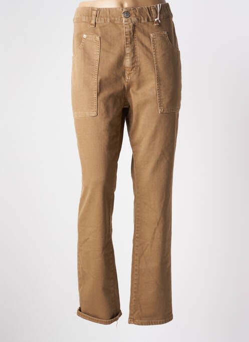 Jeans coupe droite marron PLEASE pour femme
