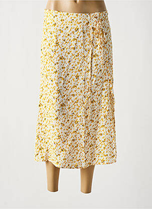 Jupe mi-longue taille haute jaune SESSUN femme
