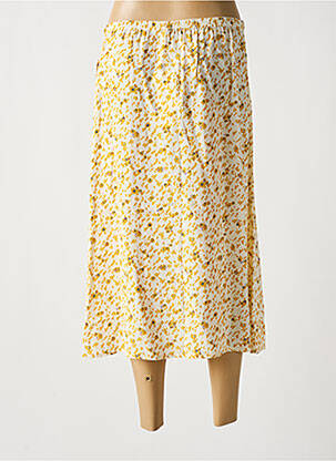Jupe mi-longue taille haute jaune SESSUN femme