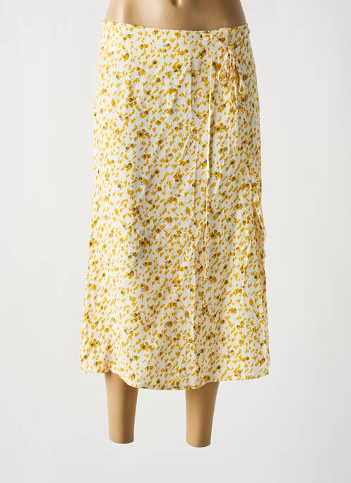 Jupe mi-longue taille haute jaune SESSUN femme